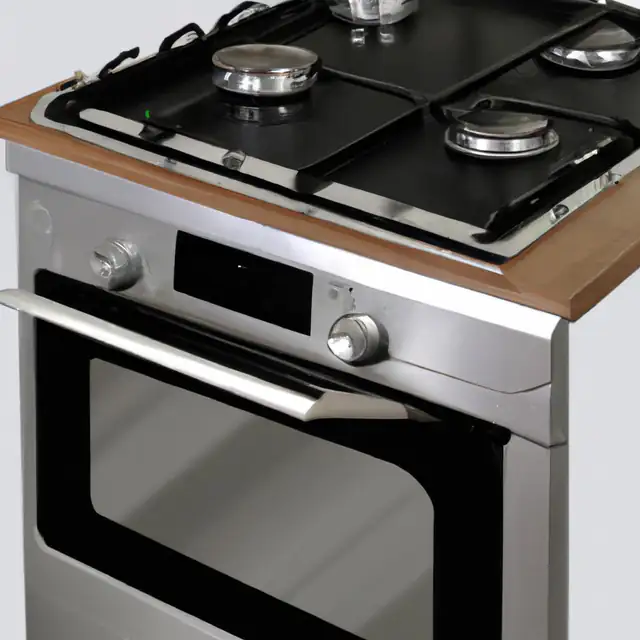 Range cooker, Newcastle Stainless steel range cooker with a gas hob and oven